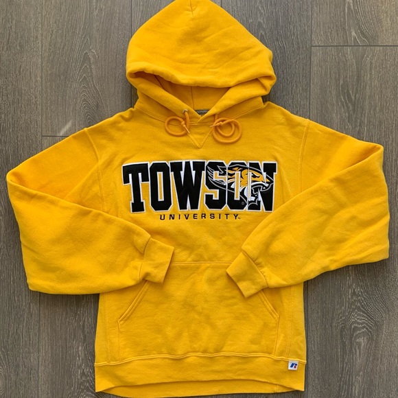 Towson Tigers Fanatics Branded Campus Pullover Hoodie- Yellow - Picture 2 of 3